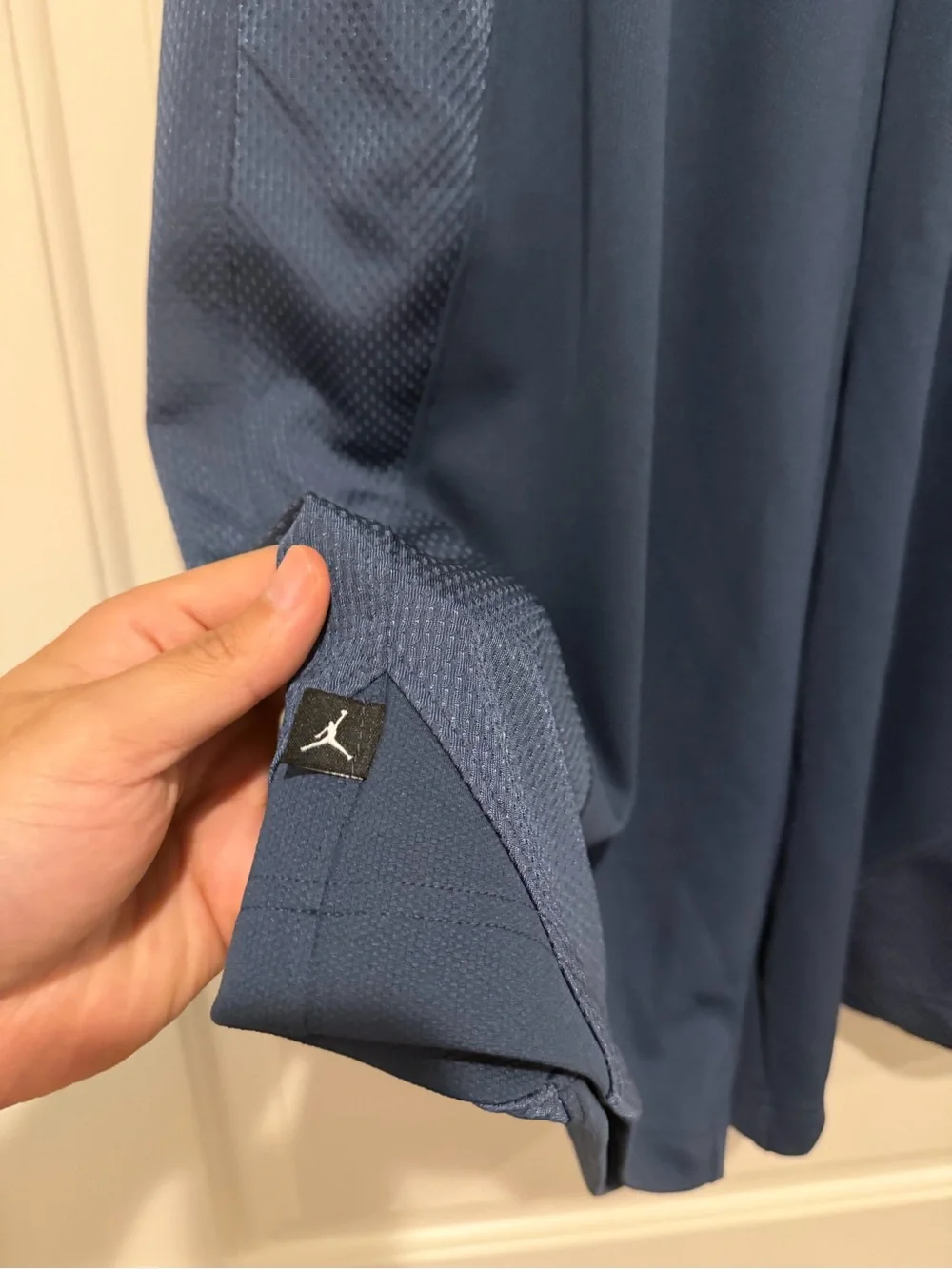 Jordan Navy Athletic Basketball Shorts with Neon Jumpman